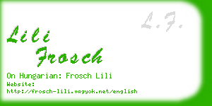 lili frosch business card